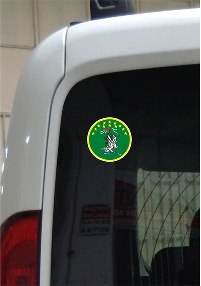 Nart Sosruko Color Sticker Etiket Yeşil - 9 Cm