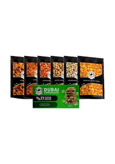 One Chocolate Karışık Kuruyemiş 6'lı + Dubai Çikolatası 100 G