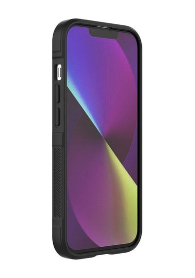 Apple iPhone Uyumlu 14 Kılıf Kamera Korumalı Esnek Silikon Parmak Şeritli Pazarplus Siyah