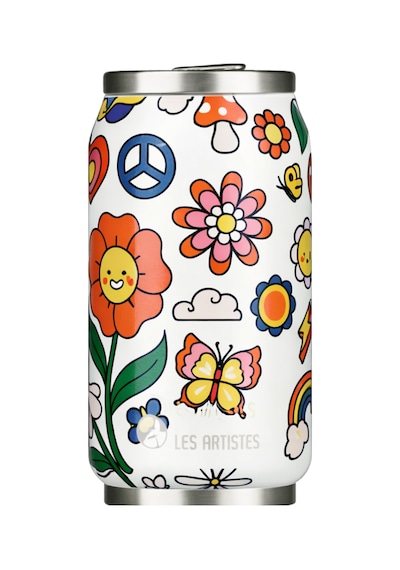 Les Artistes Paris Isı Yalıtımlı Kutu Çelik Termos 280ml Happy Çok Renkli