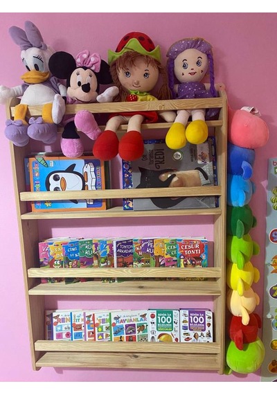 Ahşap Montessori Kitaplık Çocuk Odası