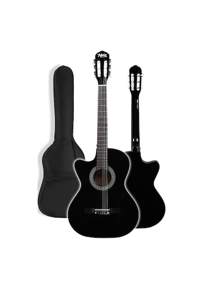 Midex Cg-396bk Solak Klasik Gitar Siyah Renk Full Set Sap Ayarlı 4/4 Yetişkin Boy