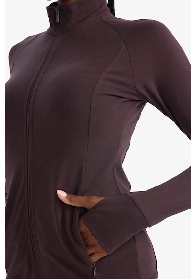Defacto Slim Fit Dar Kesim Dik Yaka İçi Yumuşak Tüylü Hırka G4087ax25aubn340 Kahve-bn340