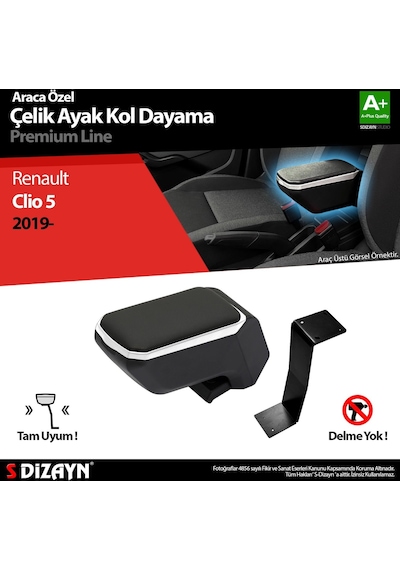 Renault Clio 5 Kol Dayama Kolçak Çelik Ayaklı Abs Gri 2019 Üzeri A+kalite