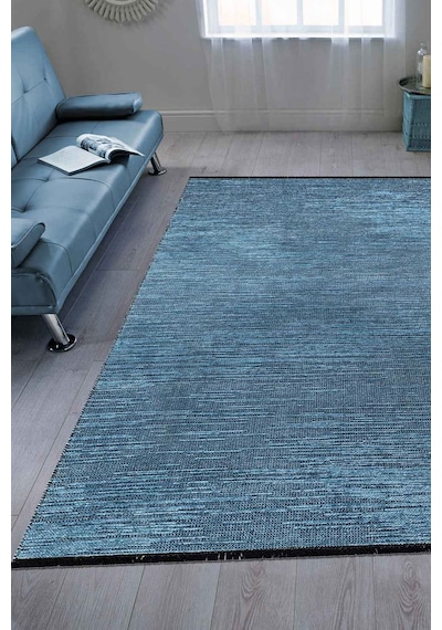 Kilimista Milano Ml105 Mavi Leke Tutmaz Antialerjik Yıkanılabilir Dokuma Dekoratif Halı Kilim Çok Renkli