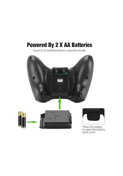Zinetech Xbox 360 Kablosuz Oyun Kolu Konsolu Joystick 2.4Ghz Pc