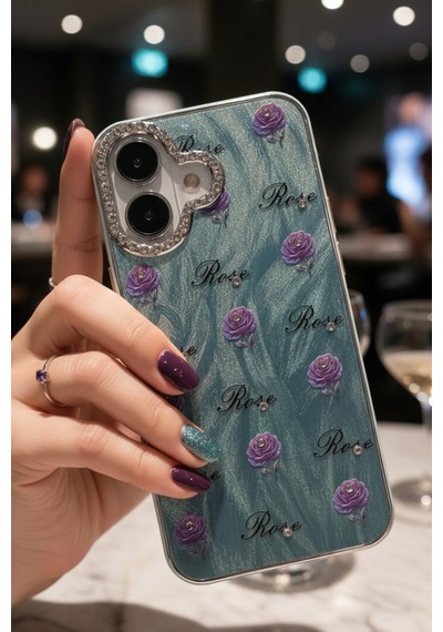 İphone 16 Kılıf Aynalı Desenli Figürlü Tasarım Silikon Kapak