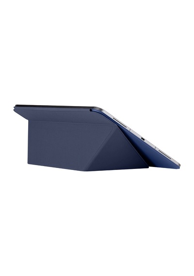İpad Pro 13 2024 Uyumlu Pitaka Folio 3 Kalem Bölmeli Standlı Kılıf Lacivert Kapaklı Kılıf