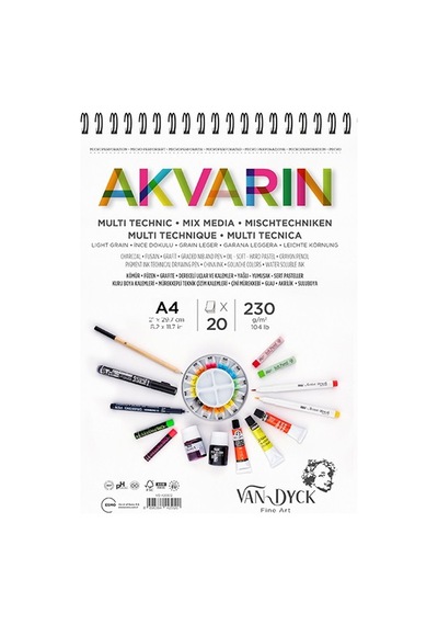 Van Dyck Sulu Boya Blok Multipurpose A5 Üst Sprl 20 Yp S.by.blk