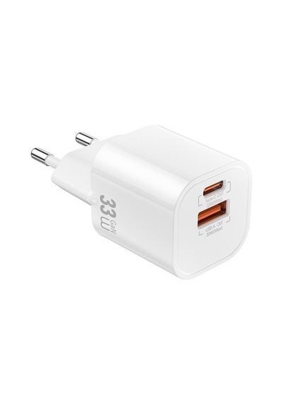 Wiwu Wi-g017 Cube Serisi Type-c Pd & Usb-a Gan Tech Pd Hızlı Şarj Mini Şarj Başlığı 33w Beyaz