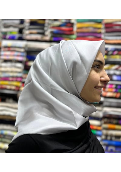 BELLİ Düz Fon İpek Twill Eşarp 4053 Gümüş - 03