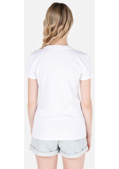 Colin's Colins Dar Kesim Bisiklet Yaka Baskılı Beyaz Kadın Kısa Kol Tişört Cl1069103 Cl1069103 Q1.v1 Wht Beyaz