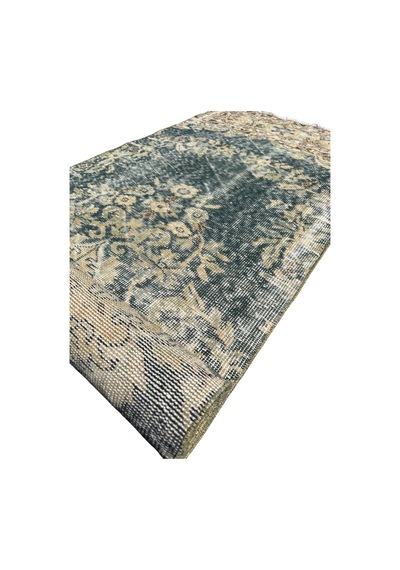 El Dokuma Vintage Su Yeşili Yolluk 80x315 Eskitme 3 Metre Halı Su Yeşili