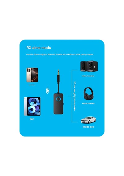 M30 Bluetooth 5.4 2in1 Adaptör Alıcı Verici, Aux Wireless Araç Bluetooth Kiti