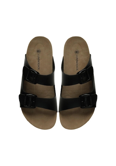 Lumberjack Mendy 4fx Siyah Comfort Anatomik Tokalı Günlük Terlik Siyah
