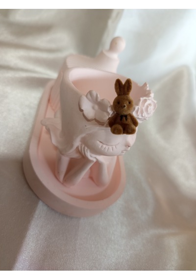 Koyu Kahverengi Peluş Tavşanlı Küpe