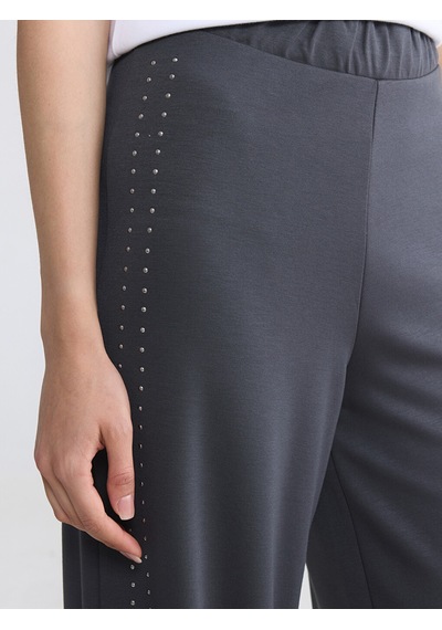 Lcw Modest Antrasit Taşlı Soft Touch Kadın Eşofman Altı