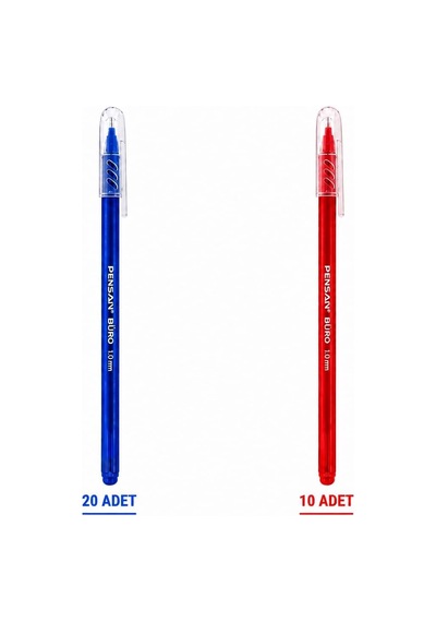 Pensan Büro 2270 Tükenmez Kalem, 1.0 Mm Medium Uç, Mavi, Ofis, Okul Ve Kırtasiye Kullanımı İçin Akıcı Yazım Ka Genel