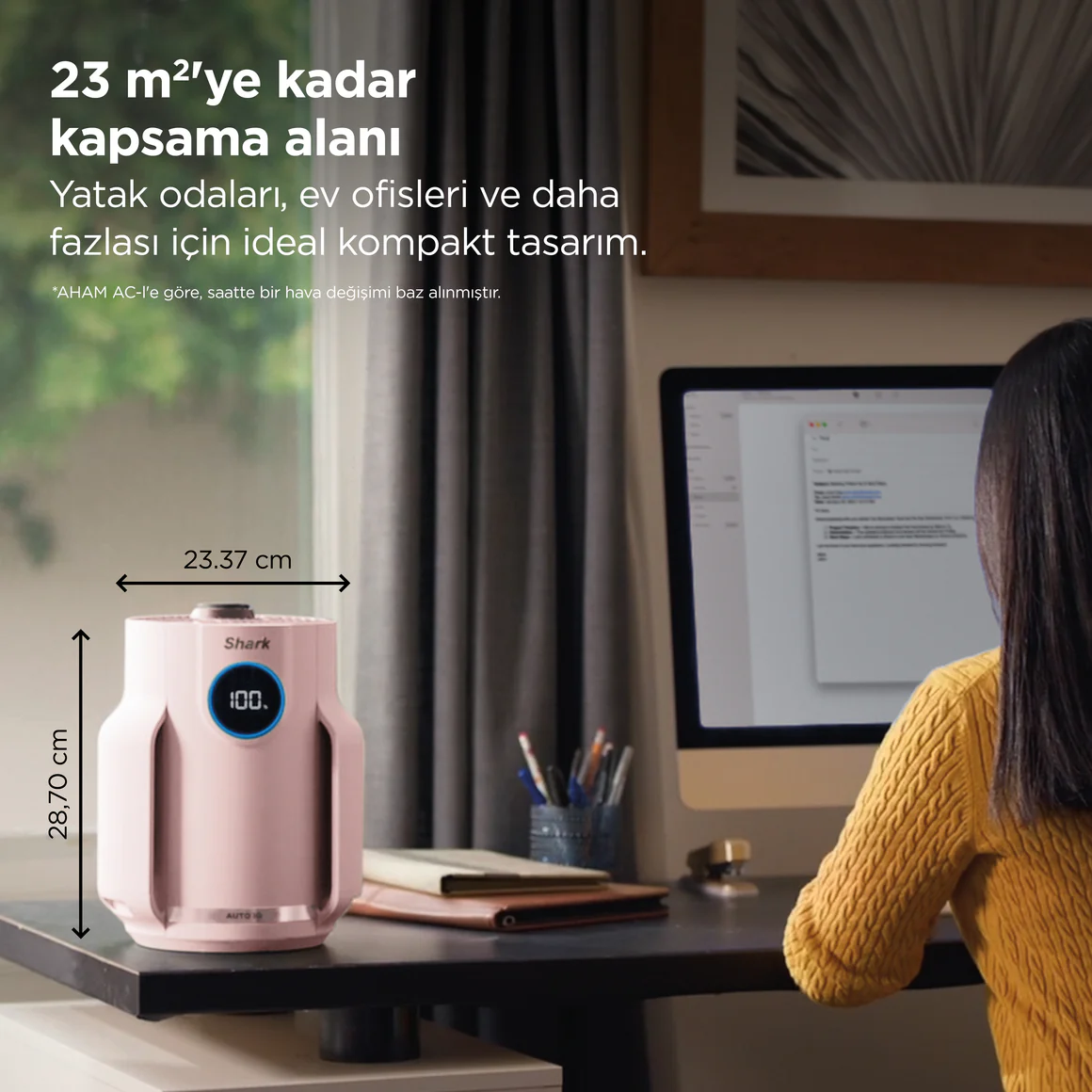 Shark NeverChange5 Compact Pro Hava Temizleyici - Pembe