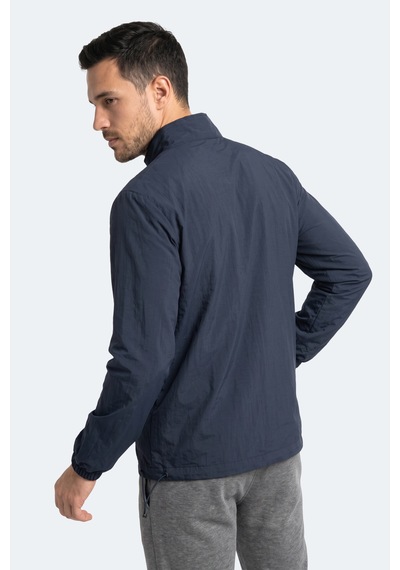 Slazenger Reckon Erkek Dik Yaka Fermuarlı Lacivert Yağmurluk