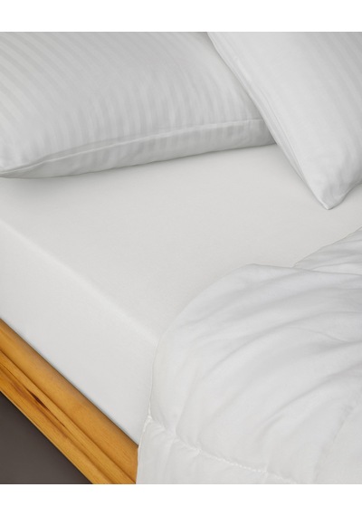 English Home Novella Premium Soft Cotton Tek Kişilik Plus Lastikli Çarşaf 120x200 Cm Beyaz Beyaz