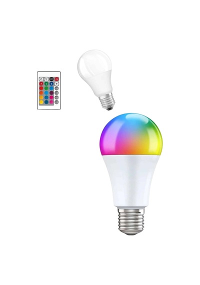 Lb Ayarlanabilir Parlaklık Rgb Led Ampul Beyaz Lamba Ve Renkli Ampul Çok Renkli