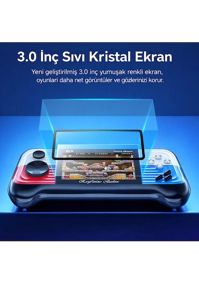 G9 Taşınabilir Oyun Konsolu 666 Oyun Dahili Tv Bağlantılı Çift Kontrolcülü Hd Ekranlı