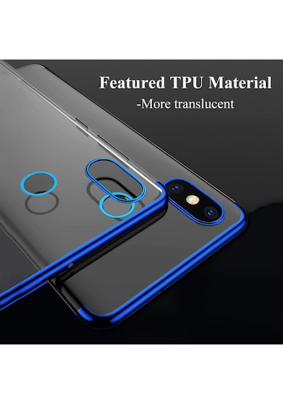 Xiaomi Mi A2 Lite Ince Köşeleri Renkli Şeffaf Kaliteli Kılıf