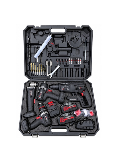 Prohummer Phm003 Blackforce Profesyonel Kömürsüz Akülü 4lü Vidalama Seti - 21v 4ah 700nm Somun Sökme, Vidalama Matkap, Kırıcı Delici Ve Avuç Taşlama