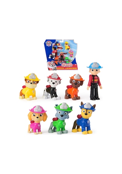 Paw Patrol Fire Rescue 7 Li Figür Seti Ryder+chase+marshall+skye+rubble+rocky+zuma