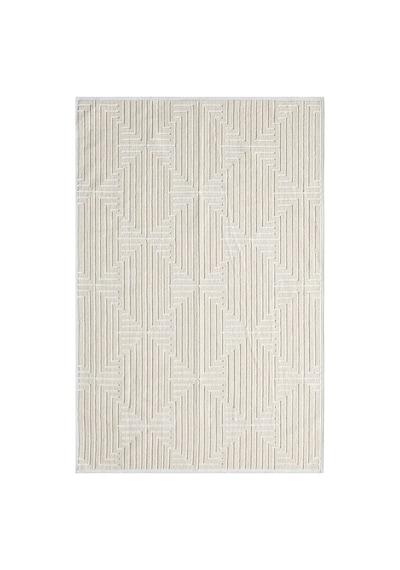 Modern Koton Bukle Kilim Lateks Taban 60x100/80x120/80x200/80x300/80x150/120x180/160x240-750 Krem