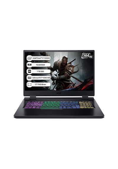 Acer Nitro 5 AN517-55 NH.QLFEY.004 i7-12650H 16 GB 1 TB SSD RTX4060 17.3" Dos Dizüstü Bilgisayar