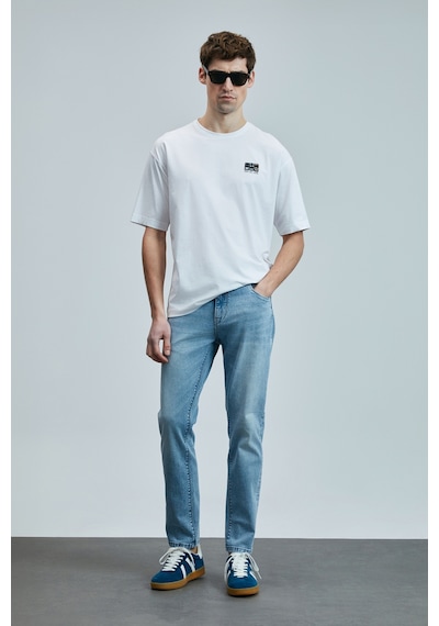 Lufian Nıcolo Smart Jean Erkek Pantolon Slim Fit Mavi Mavi 111200190100300 Mavi