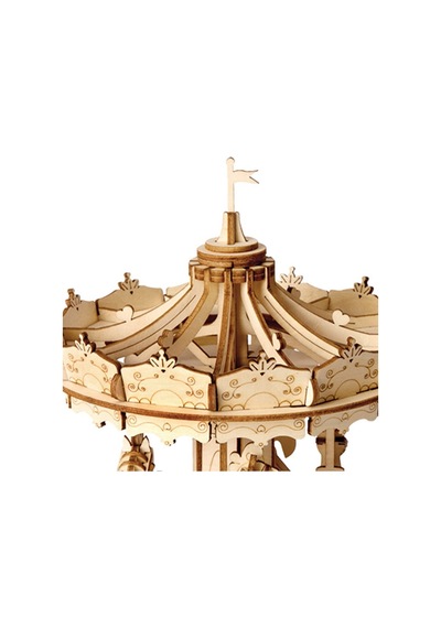 Rolife Tg404 Atlı Karınca Merry-go-round Dıy Minyatür Maket Model Ahşap 3d Wooden Puzzle Model Kit Dekoratif Hobi Seti Ahşap Maket