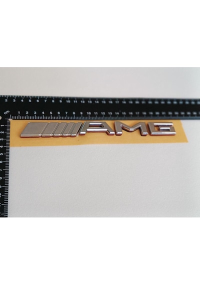 Mercedes Cl Özel Tasarım Amg Krom-kırmızı Bagaj Yazısı Üçgen Tip 3m 3d Abs
