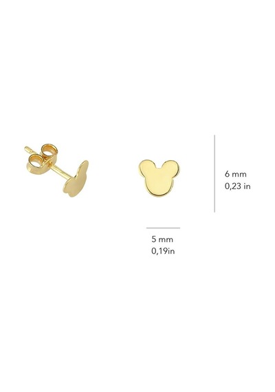 Goldkupe 14 Ayar Altın Minik Mickey Küpe 0,62 Gr-1957