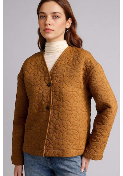 Defacto Regular Fıt V Yaka Blazer Ceket G7693ax26spbn584 Kahve-bn584
