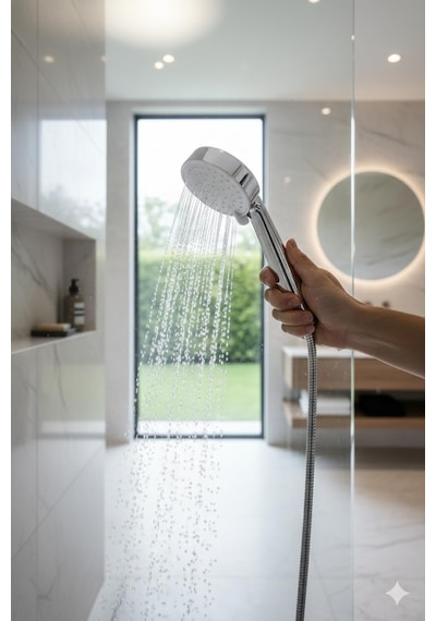 Duş Başlığı Yüksek Basınçlı Su Tasarruflu Banyo Shower Head, Kireç Önleyici Filtreli 3 Kademe Diğer