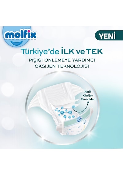 Molfix Premium Bebek Bezi Beden:6 15+kg Extra Large 54 Adet 6 Numara