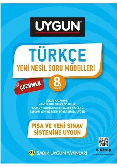 8 Sınıf Türkçe Yeni Nesil Soru Modelleri Sadık Uygun Yayınları
