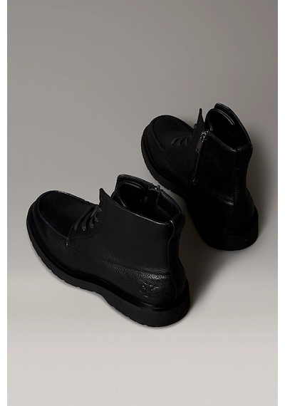Calvin Klein Combat Essential Bağcıklı Deri Erkek Siyah Bot Ym0ym01375-0gj Siyah