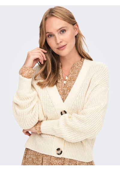 Jdy Jdyjusty L/s Short Cardigan Knt Noos Kadın Hırka 15200418 Krem
