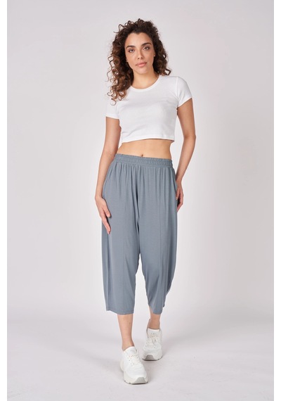 Defys Kadın Beli Lastikli Regular Fit Dikiş Detaylı Şalvar Pantolon Bazalt Gri - 625082534 Bazalt Gri Defys Kadın Beli Lastikli Regular Fit Dikiş Detaylı Şalvar Pantolon Bazalt Gri - 625082534 Bazalt Gri