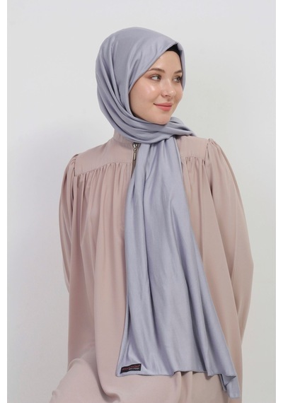 Manolyaşal İslamic Hijab Tesettür Penye Şal - 70 X 180 / Gri Gri