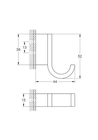 Tekli Havlu Askısı Brushed Hard Graphite 41039al0 4 Renk