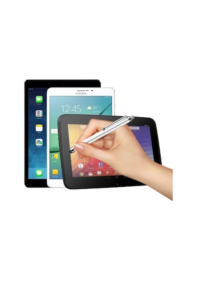 3adet Tüm Dokunmatik Cihazlarla Uyumlu Akıllı Tahta - Tablet - Telefon Dokunmatik Kalemi Siyah