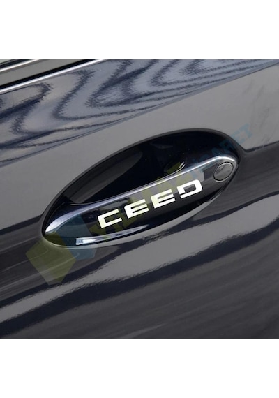 Kia Ceed Kapı Kolu Jant Oto Sticker Etiket 10 Adet Kaliteli Folyo 10 X 1 Cm