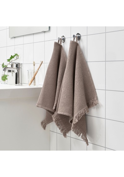 Ikea Evallasan El Ve Yüz Havlusu 30 X 50 Cm Açık Gri - Kahverengi Çok Renkli