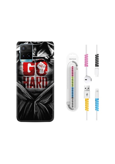 Vivo Y33S Kılıf Kablo Koruyuculu Go Hard 1838