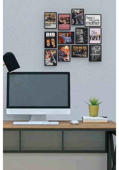 How I Met Your Mother 12 Parça Mdf Ahşap Tablo Ofis Boyu 30x30 Cm Karışık - 273059729 Karışık